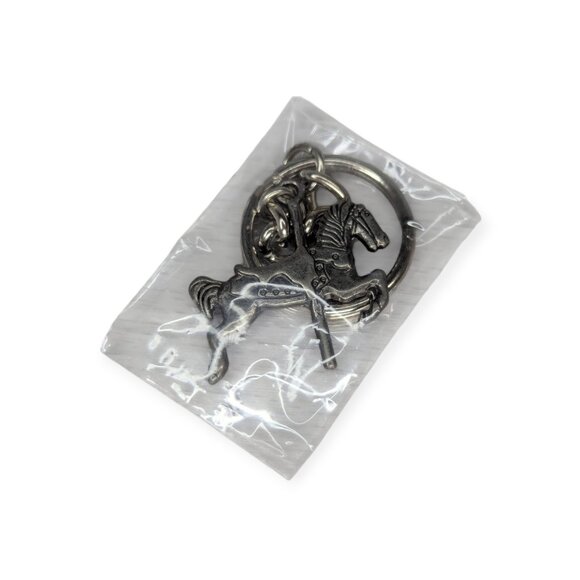 Silver Tone Carousel Horse Key Chain or Bag Charm 2" NWT - Picture 3 of 5